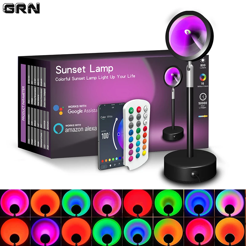Touch Dimmer Lamp - Lampu matahari terbenam LED pintar, kontrol