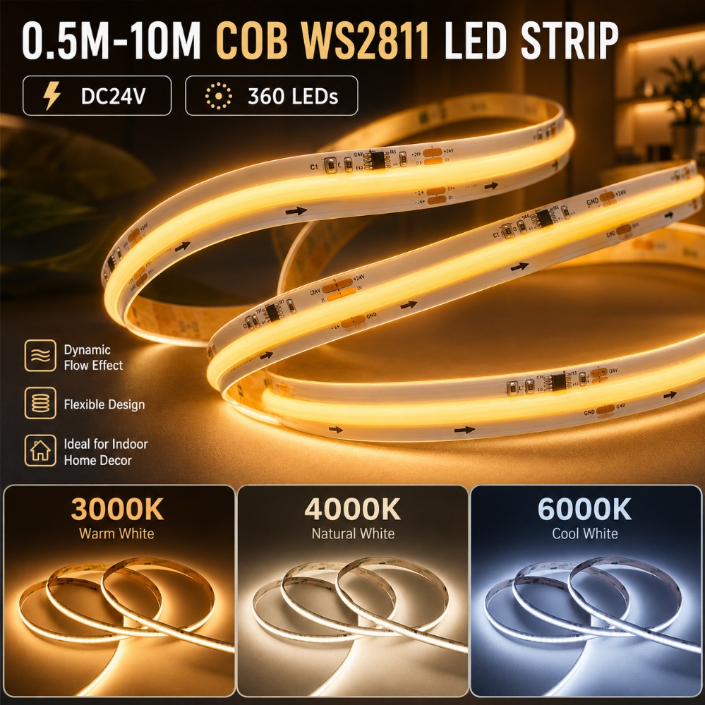 Decor Lighting Address - Lampu Strip LED COB WS2811 DC24V