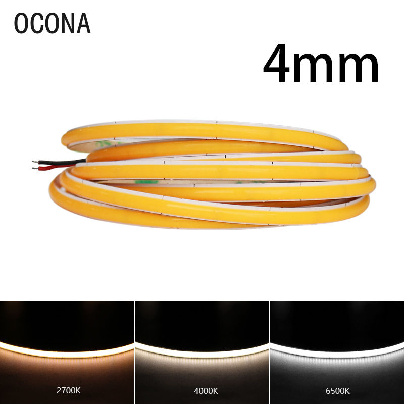 Lighting Mcqueen Bedroom Decor - Lampu Strip LED COB sempit 4mm,