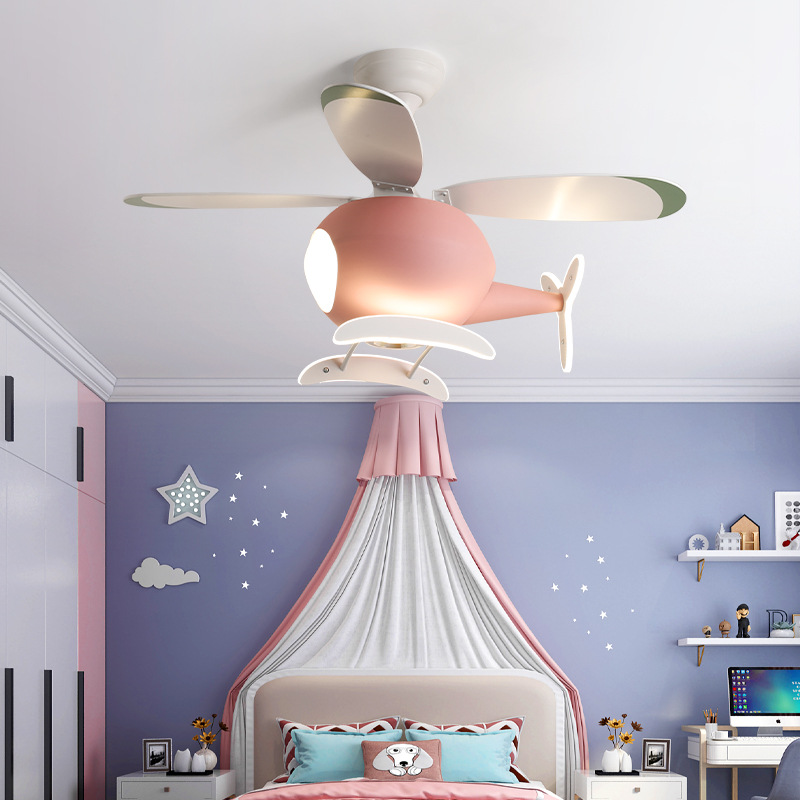 Lighting Decorative - Lampu Kipas Pesawat Kartun Kreatif Modern