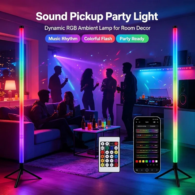 Home Lighting And Decor - 2PCS Lampu Lantai RGB 120CM, Lampu
