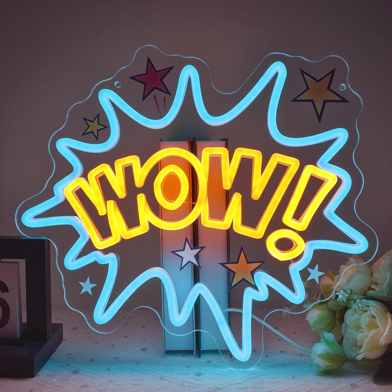 Lampu Neon WOW USB yang Dapat  - Lighting Decor Wow ulasan dan harga