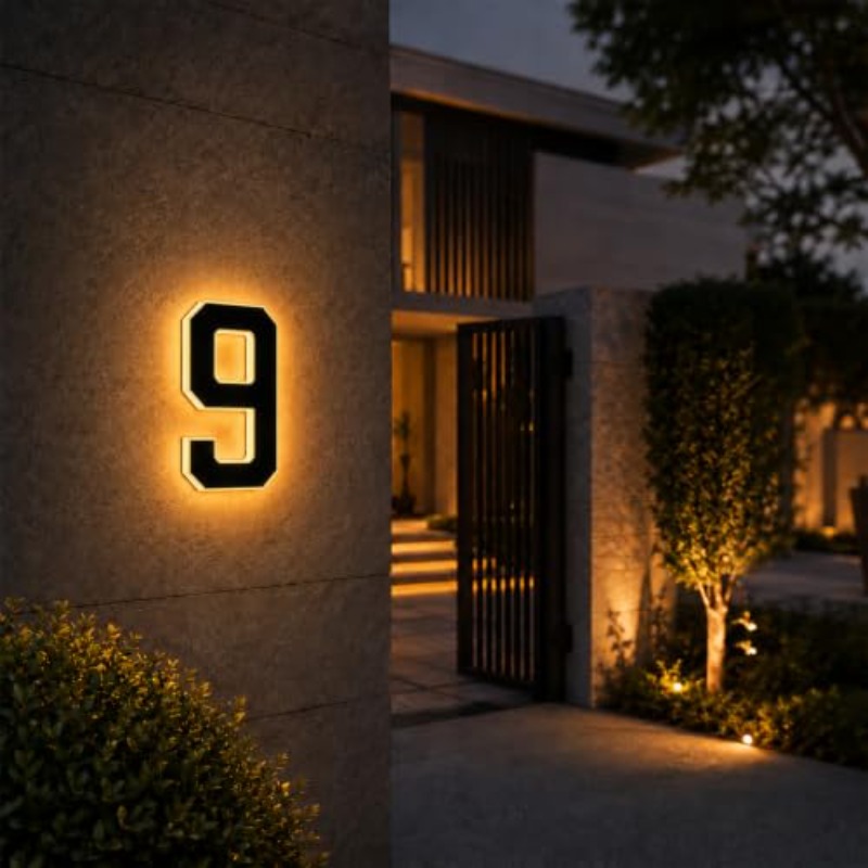 Lampu Nomor Rumah LED Tenaga S - Decor Lighting Address ulasan dan harga