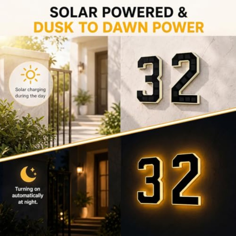 Lampu Nomor Rumah LED Tenaga S - Decor Lighting Address ulasan dan harga