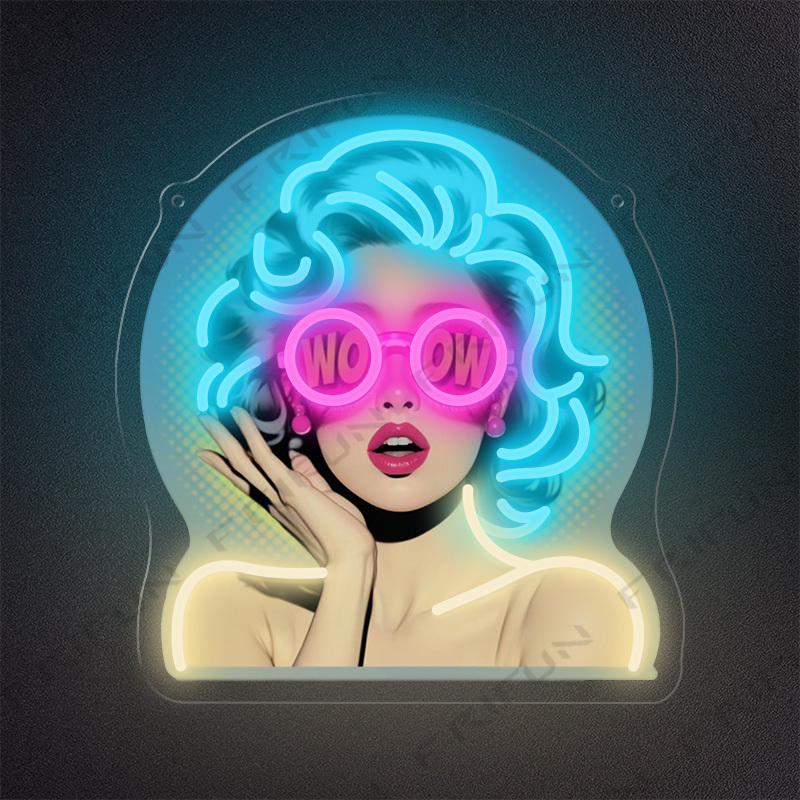Lampu Neon WOW Curl Girl denga - Lighting Decor Wow ulasan dan harga