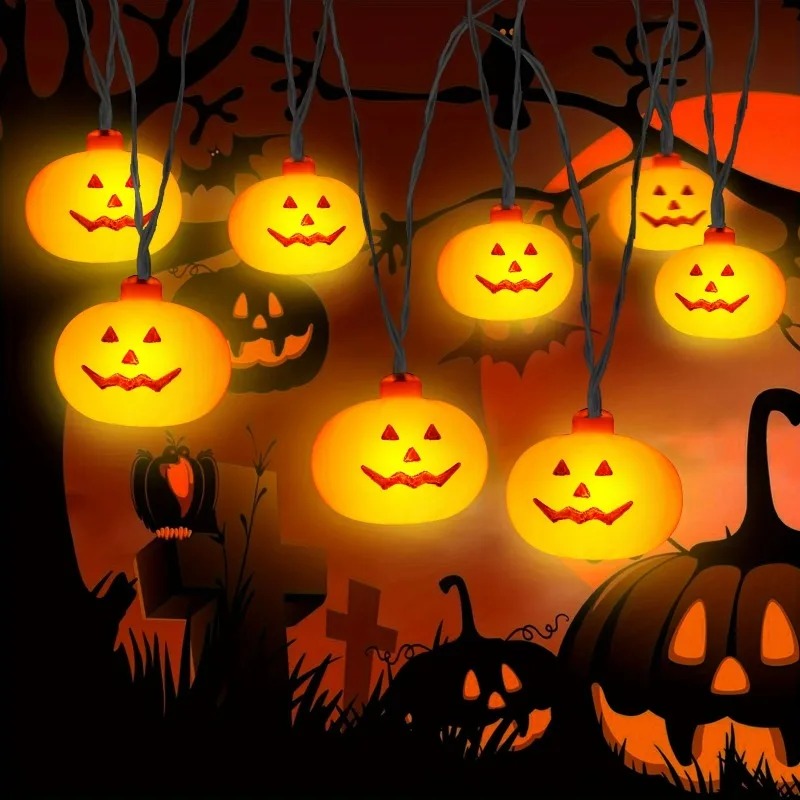 Lampu Hias Labu Halloween 20LE - String Light Outdoor ulasan dan harga